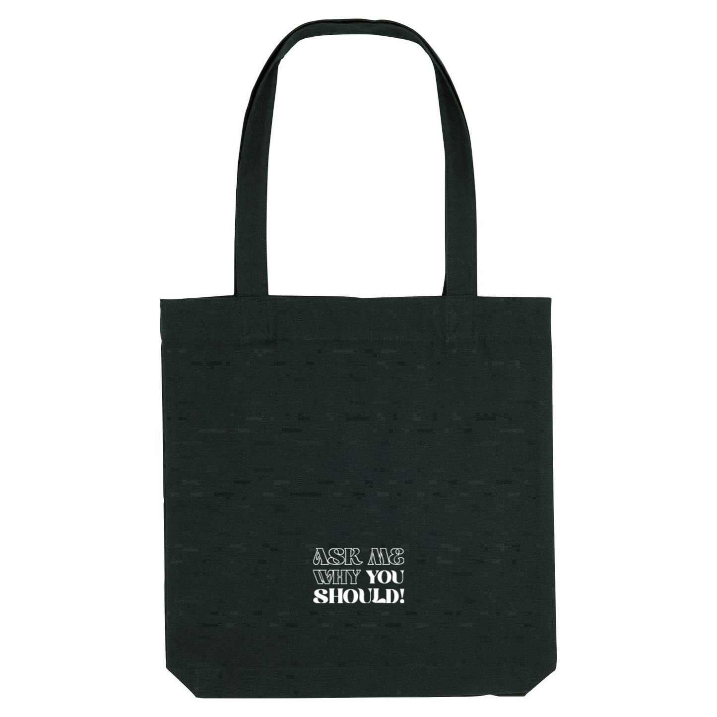 City bag WHY DON'T YOU black/white