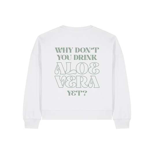 woman Sweater WHY DON'T YOU white