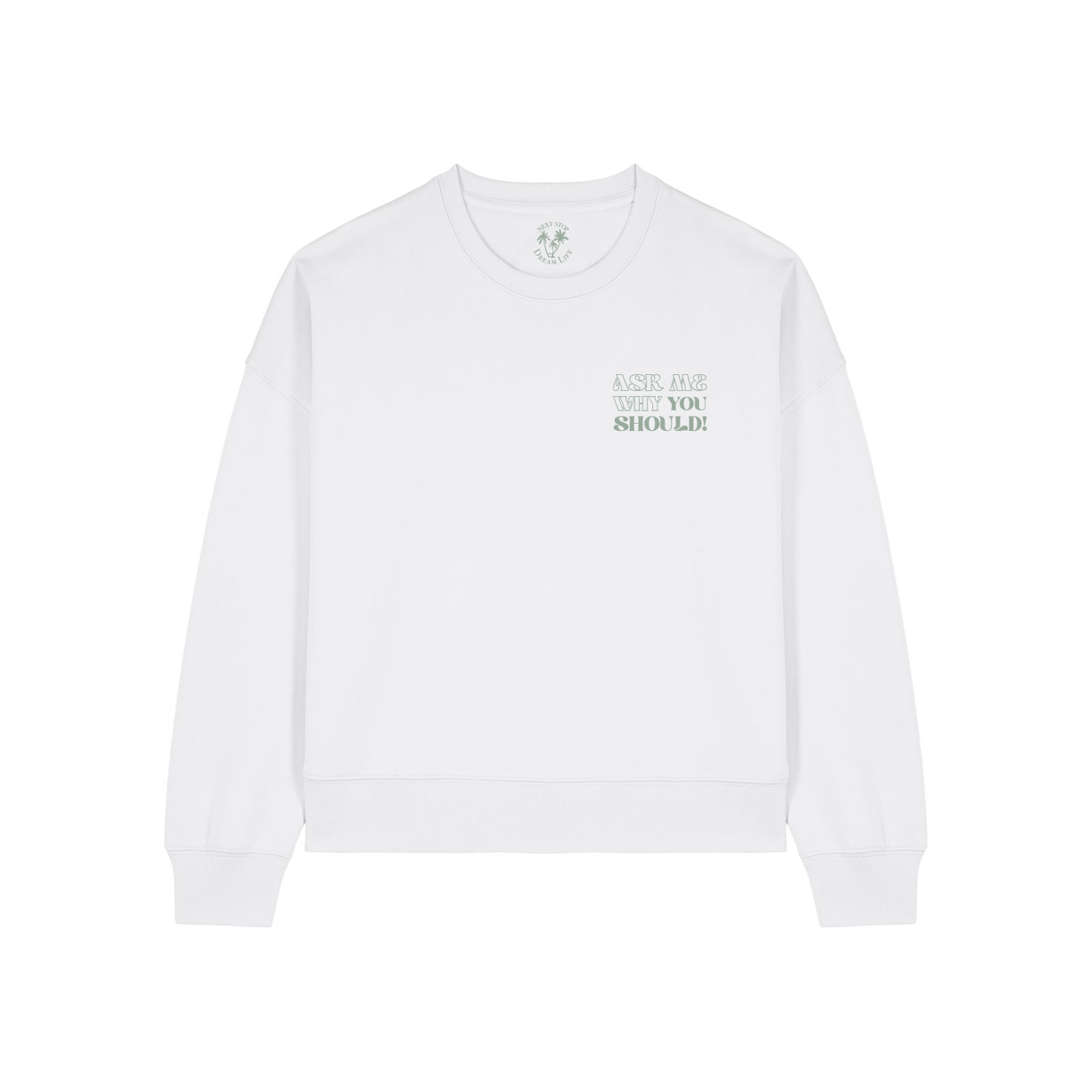 woman Sweater WHY DON'T YOU white