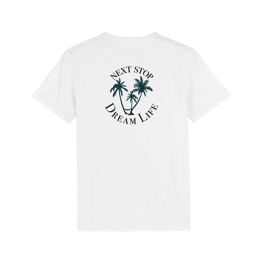 T-Shirt Man Next Stop Dream Life White
