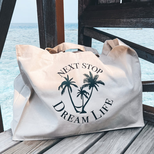 Shopping bag Next Stop Dream Life natural